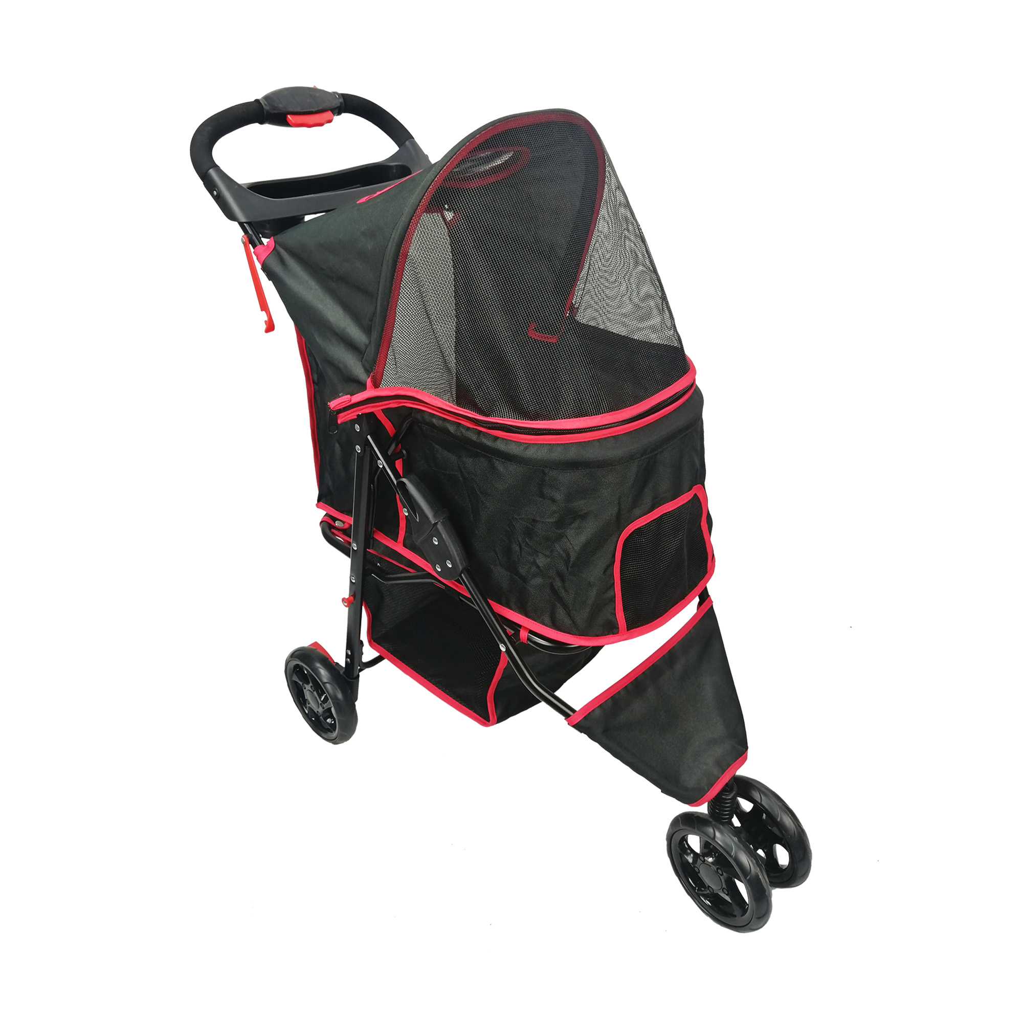 AmorosO Pet Stroller Black/Red
